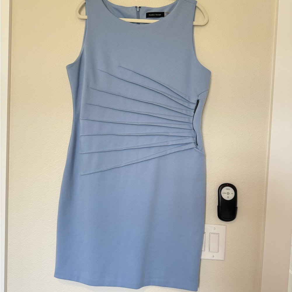 Ivanka Trump Light Blue Pleated Mini Dress